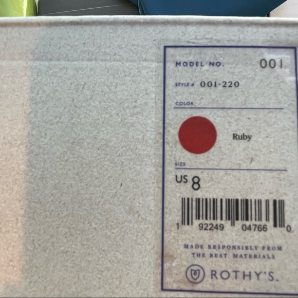 NIB Retired Rothy’s Flat sz8 in Ruby - Picture 7 of 7